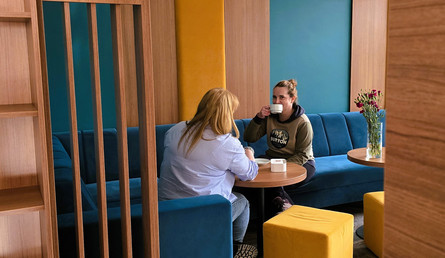 Lobby w Ośrodku Wypoczynkowym Diament.